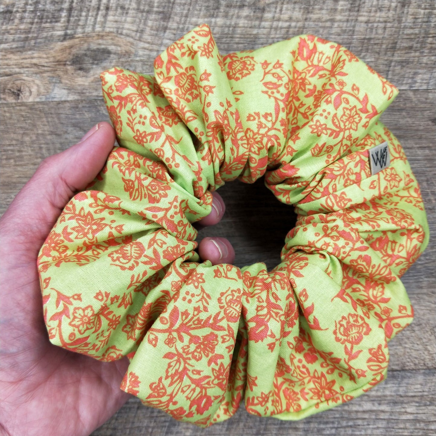 Scrunchies - Lime and Orange Floral