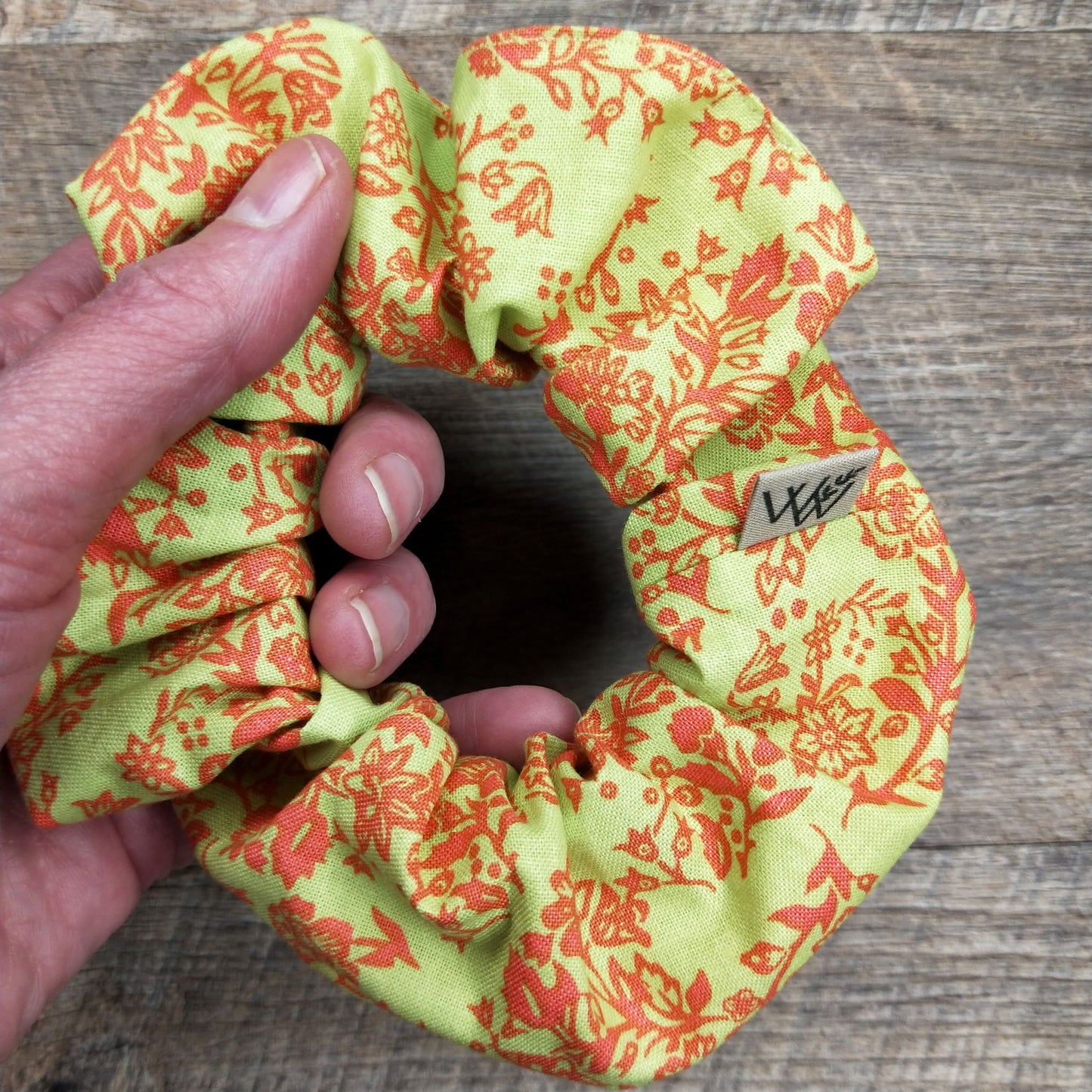 Scrunchies - Lime and Orange Floral