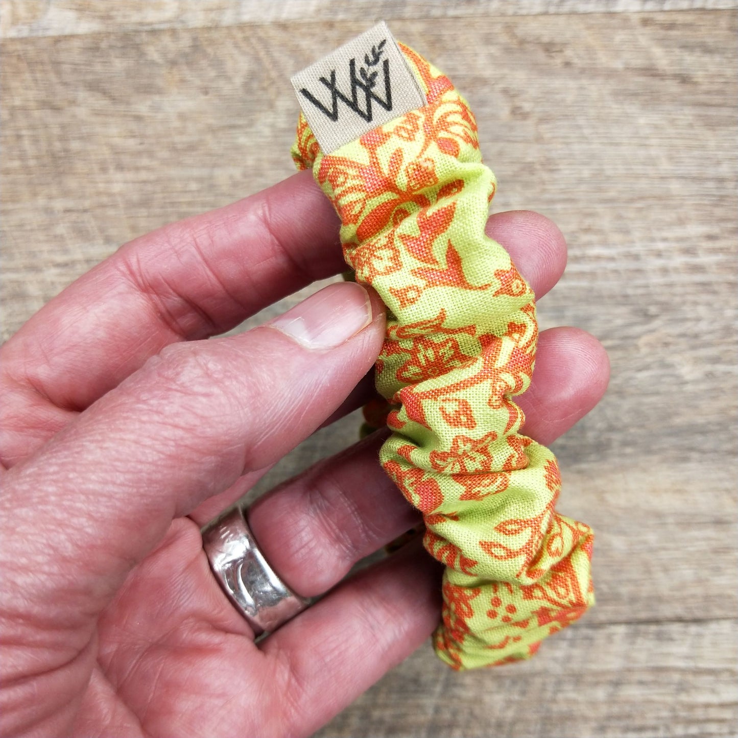 Scrunchies - Lime and Orange Floral