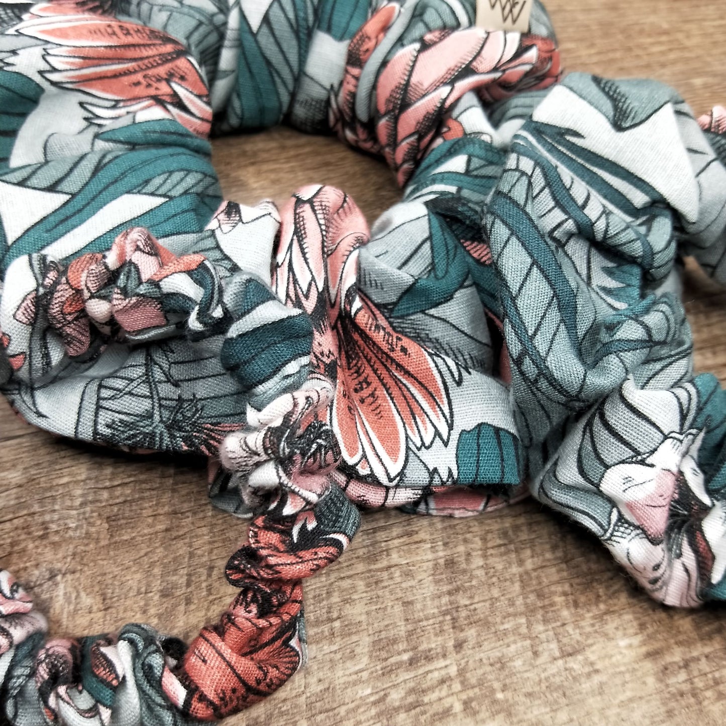 Scrunchies - Sage Linen Floral