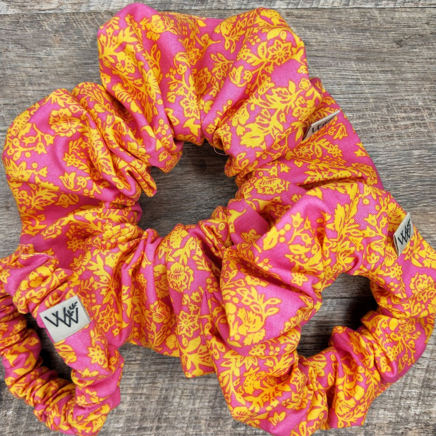 Scrunchies - Pink and Gold Floral