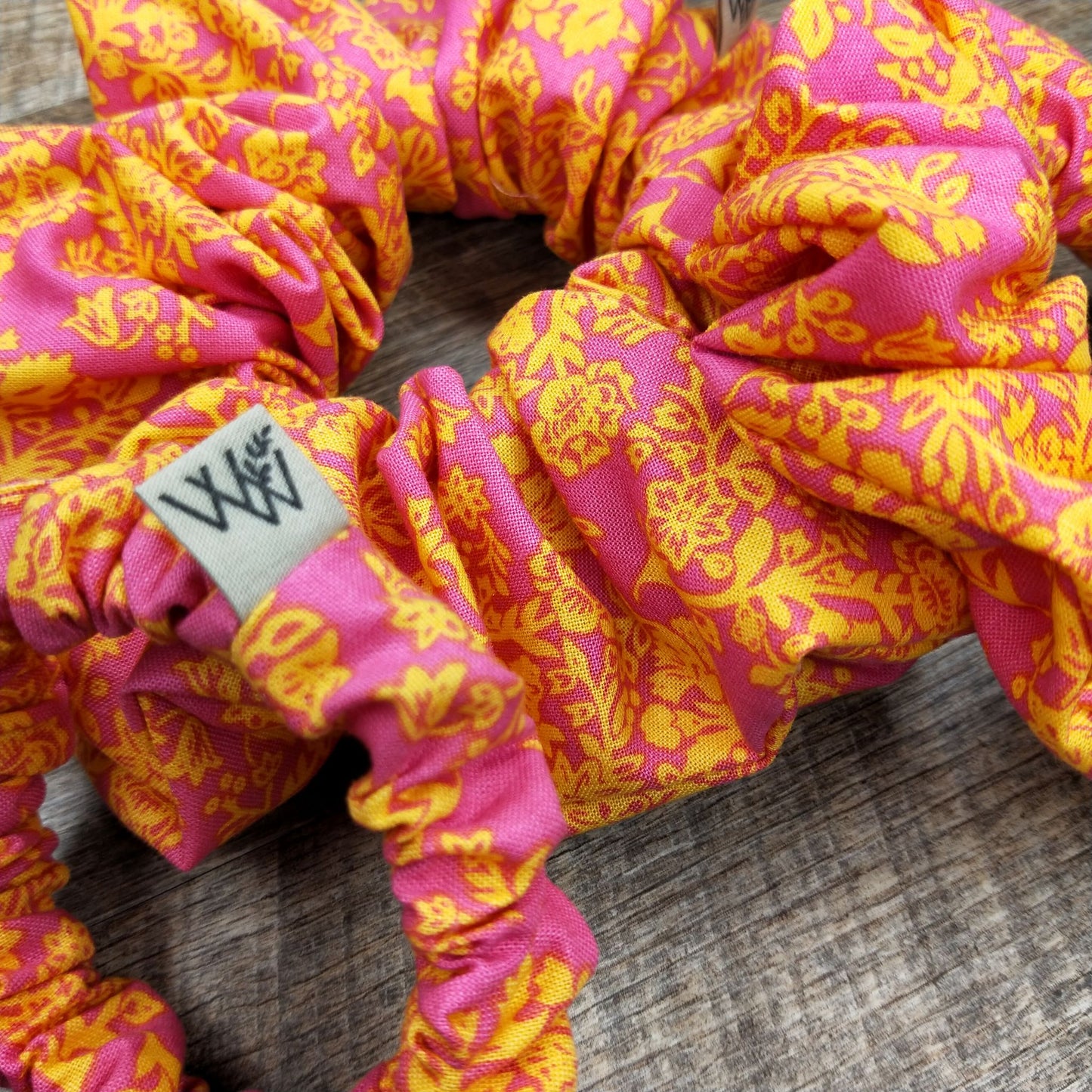 Scrunchies - Pink and Gold Floral
