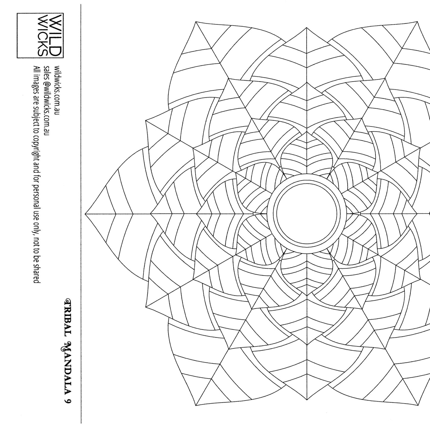 Wilddori Printable Colour In Pages Tribal 9