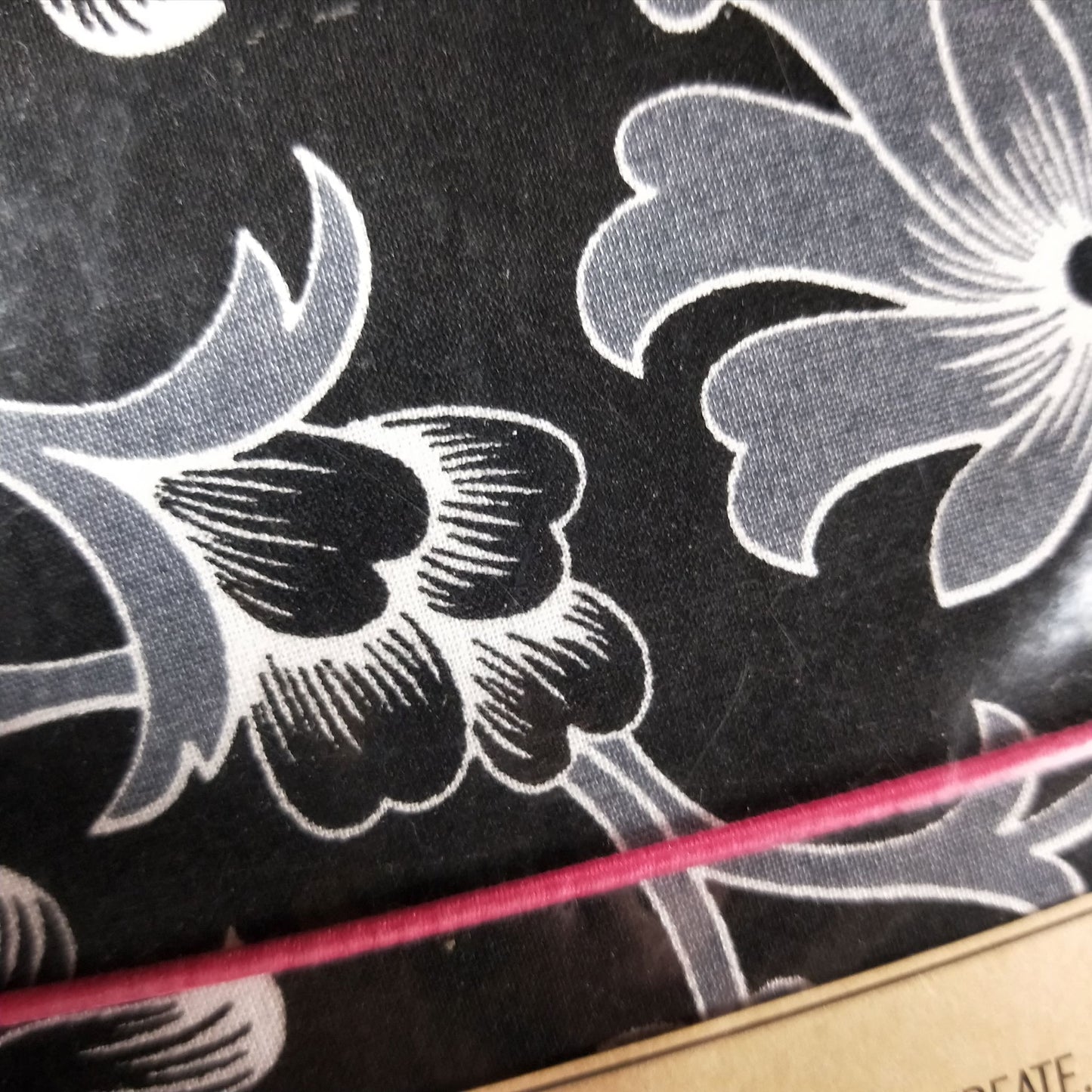 Wilddori Black Floral Traveler's Notebook Cover