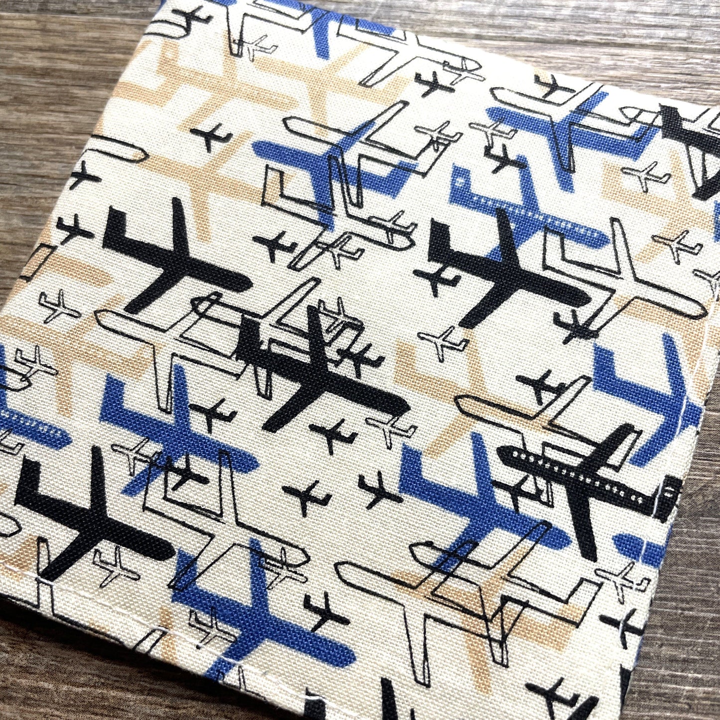 Fabric Corner Bookmark - Aeroplane