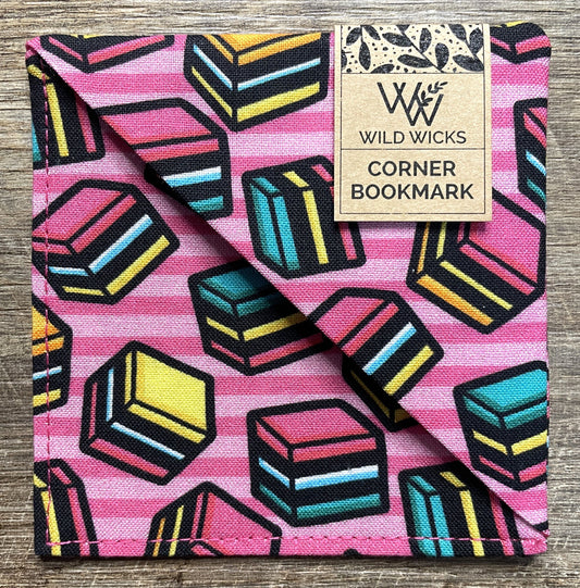 Fabric Corner Bookmark - All Sorts of Liquorice