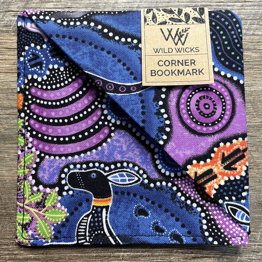 Fabric Corner Bookmark - Bright Dot Painting
