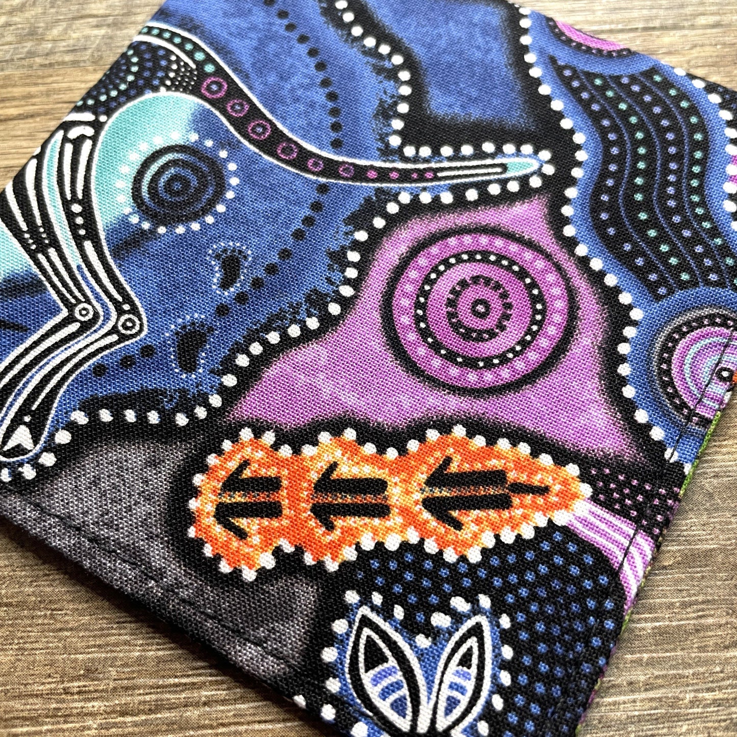 Fabric Corner Bookmark - Bright Dot Painting