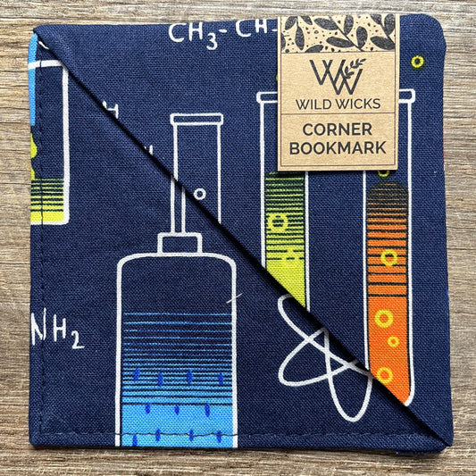 Fabric Corner Bookmark - Chemistry