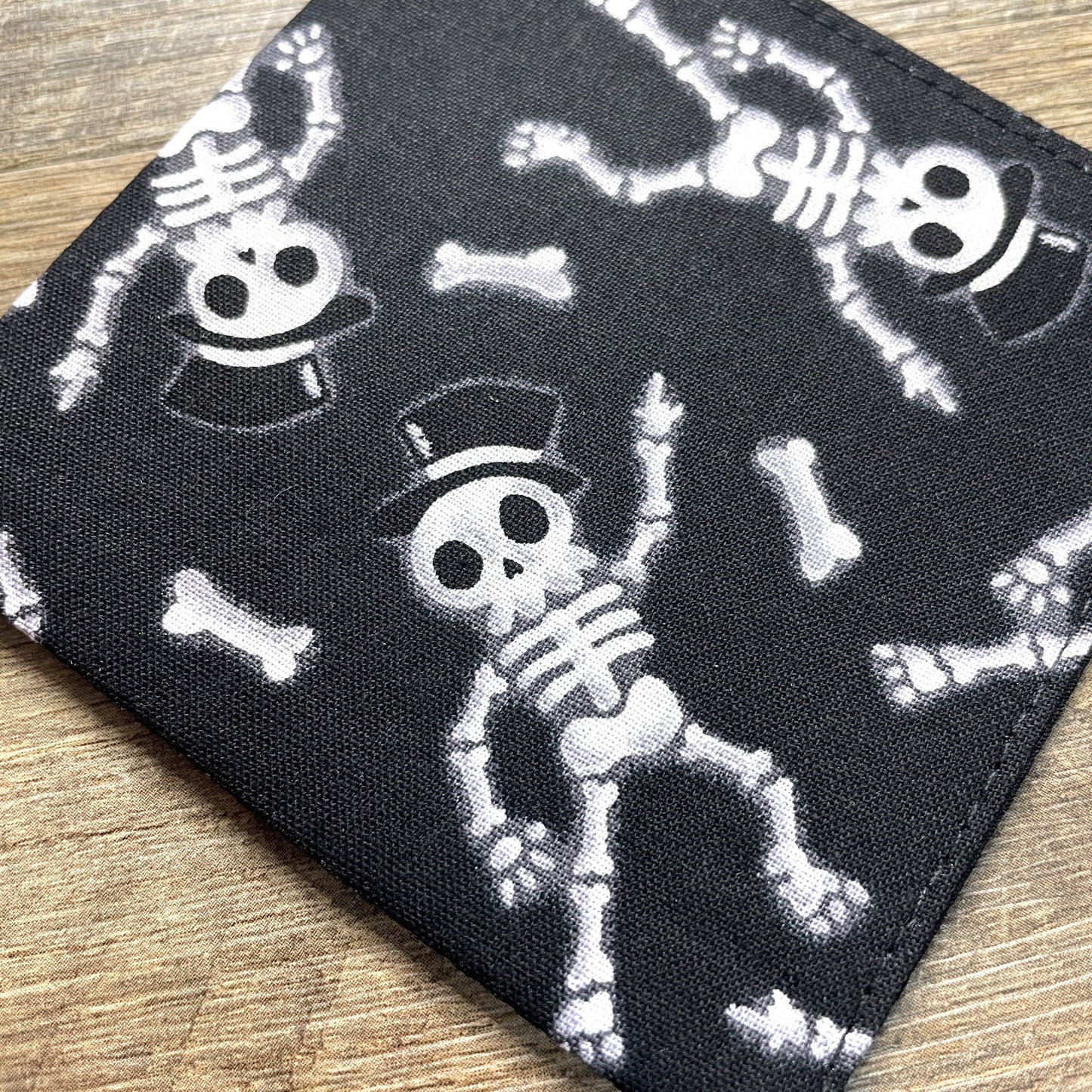 Fabric Corner Bookmark - Dancing Skeleton