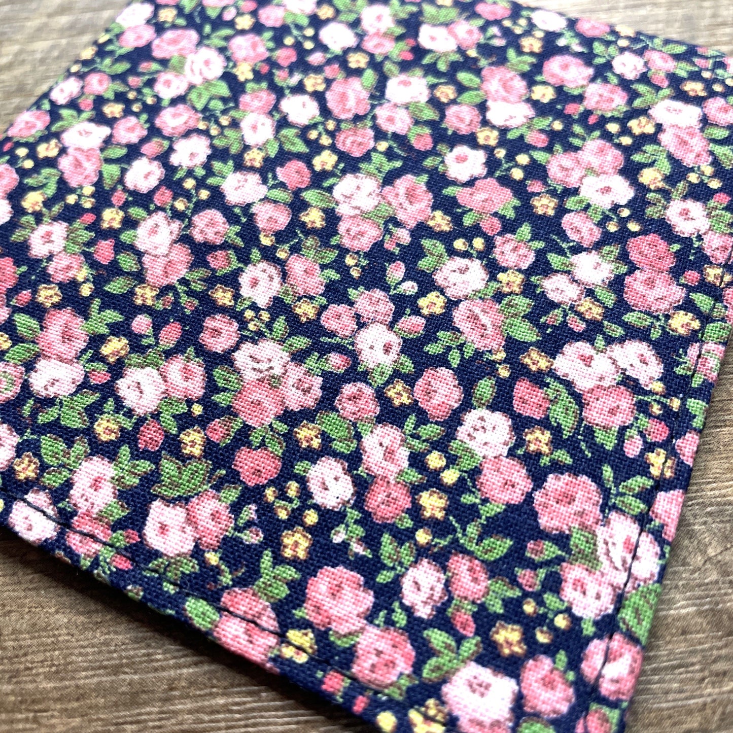 Fabric Corner Bookmark - Ditsy Pink Rose