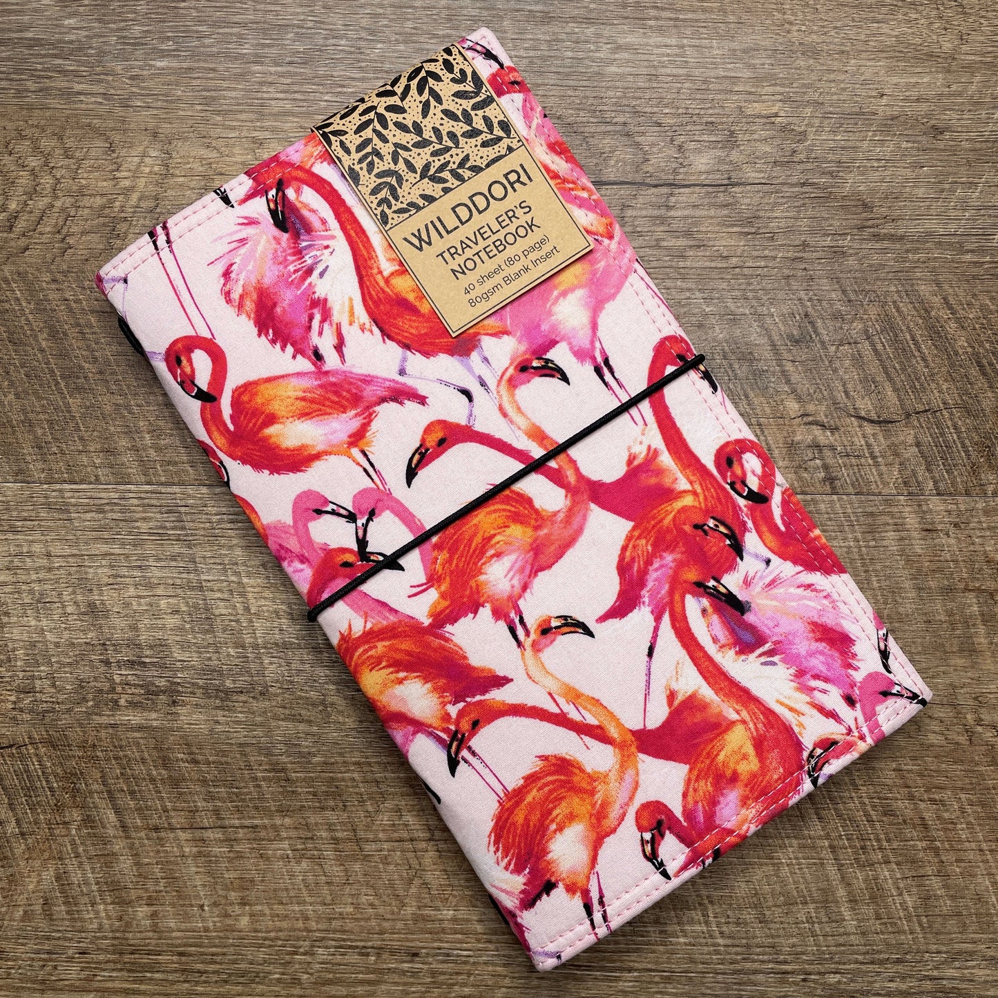 Wilddori Traveler's Notebook Cover Flamingo Flamboyance