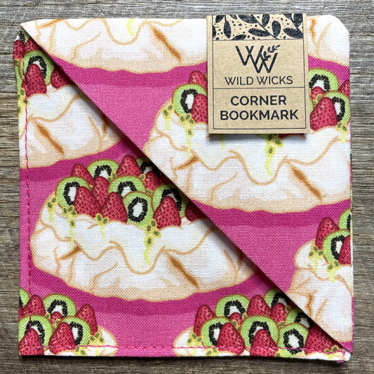 Fabric Corner Bookmark - Fruit Pavlova