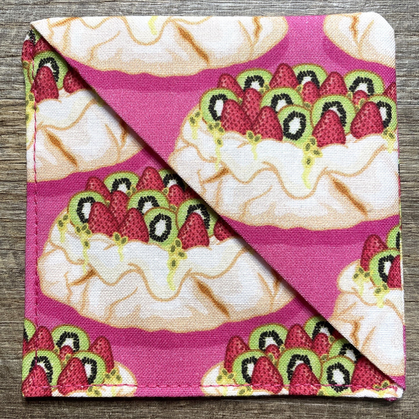 Fabric Corner Bookmark - Fruit Pavlova
