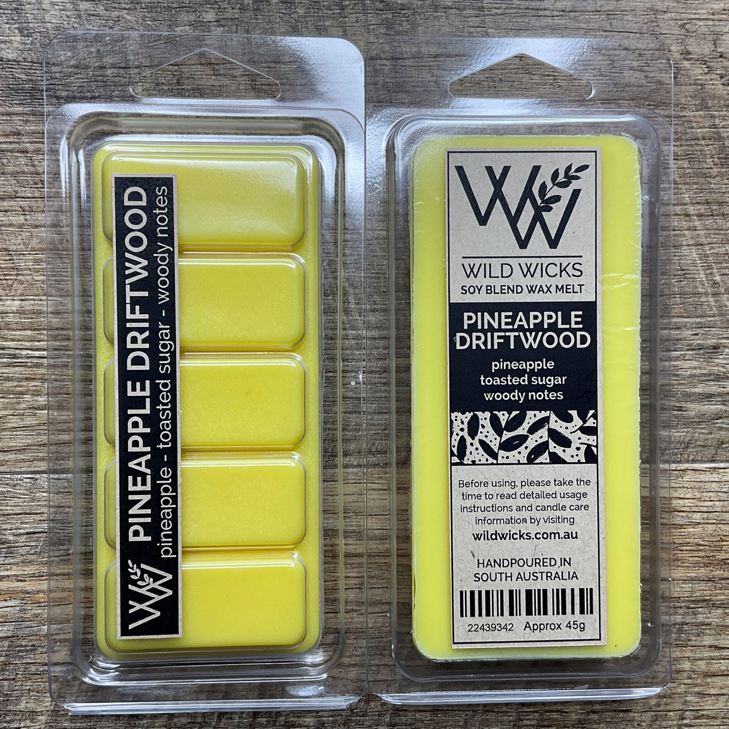 Wild Wicks Soy Wax Snap Bar Melts - Pineapple Driftwood