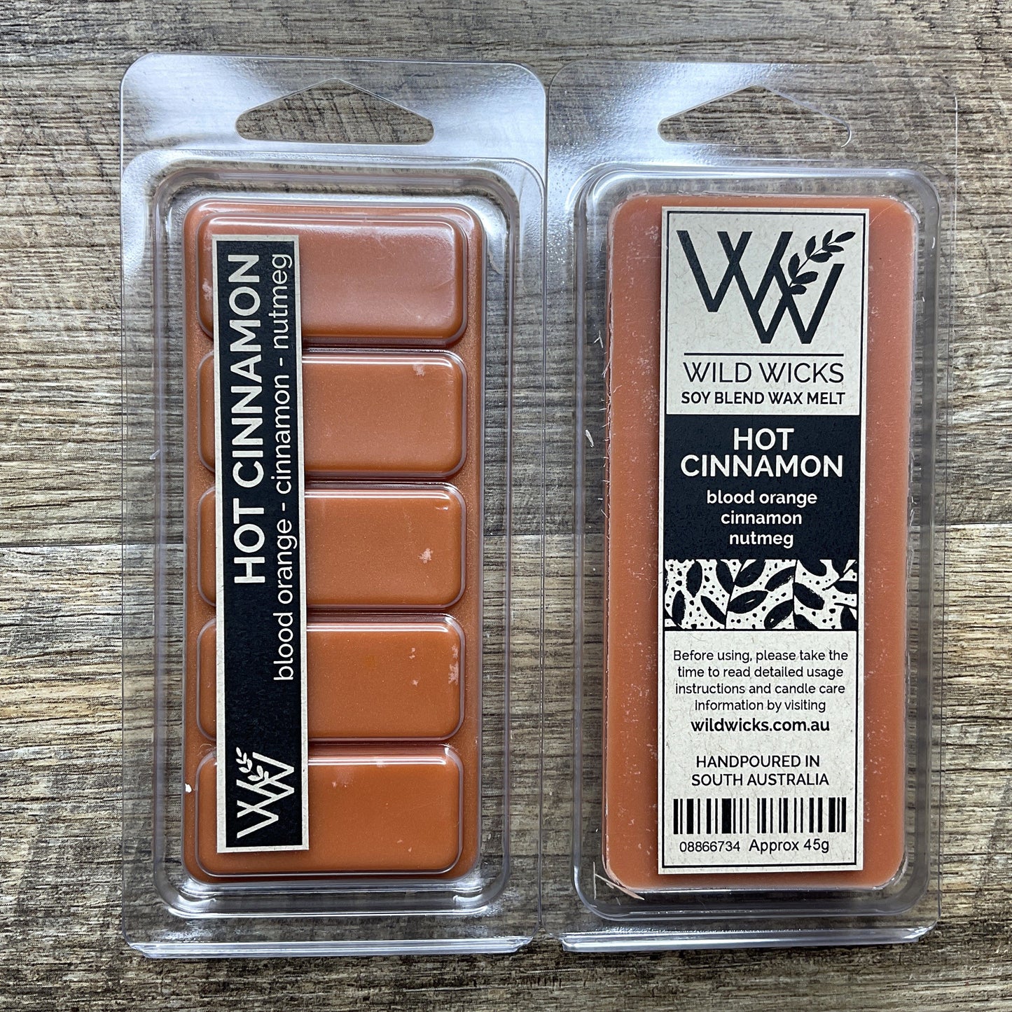 Wild Wicks Soy Wax Snap Bar Melts - Hot Cinnamon