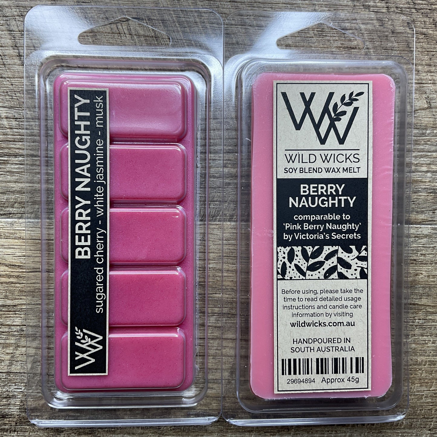 Wild Wicks Soy Wax Snap Bar Melts - Berry Naughty