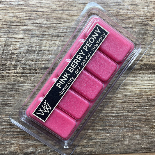 Wild Wicks Soy Wax Snap Bar Melts - Pink Berry Peony