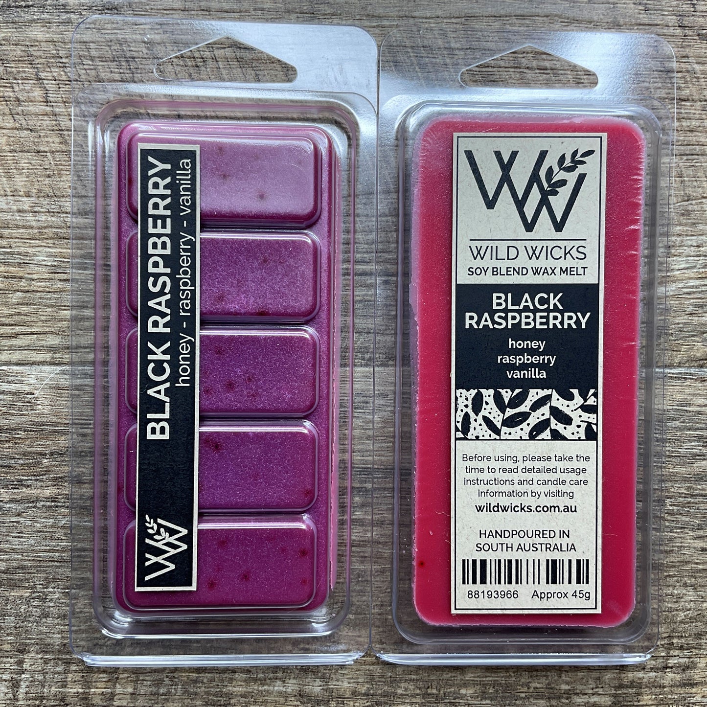Wild Wicks Soy Wax Snap Bar Melts - Black Raspberry