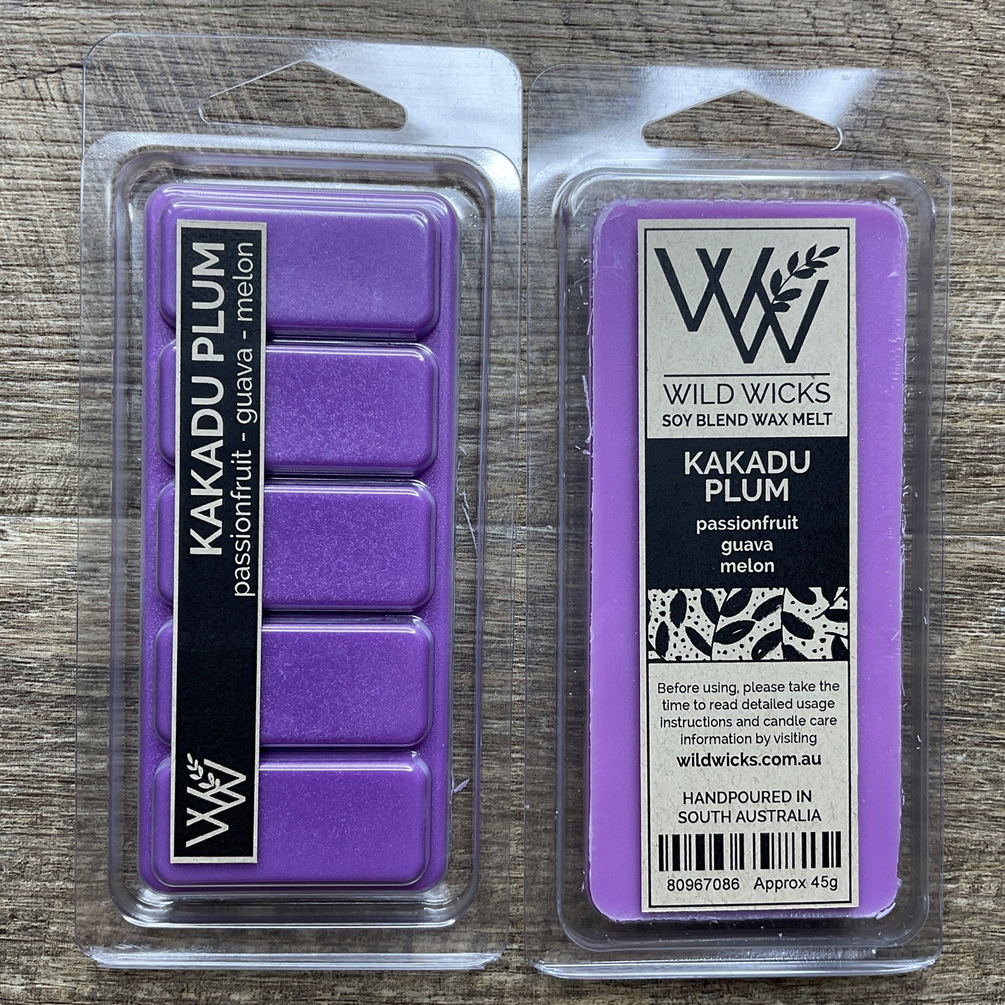 Wild Wicks Soy Wax Snap Bar Melts - Kakadu Plum