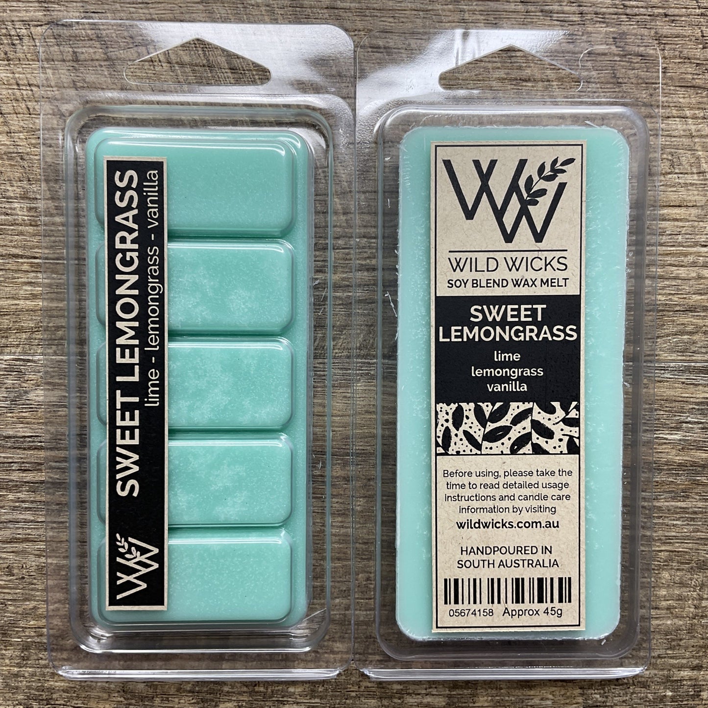 Wild Wicks Soy Wax Snap Bar Melts - Sweet Lemongrass