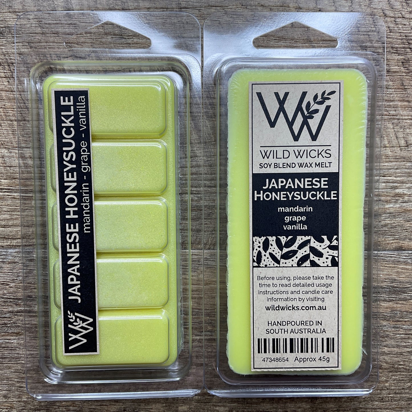 Wild Wicks Soy Wax Snap Bar Melts - Japanese Honeysuckle