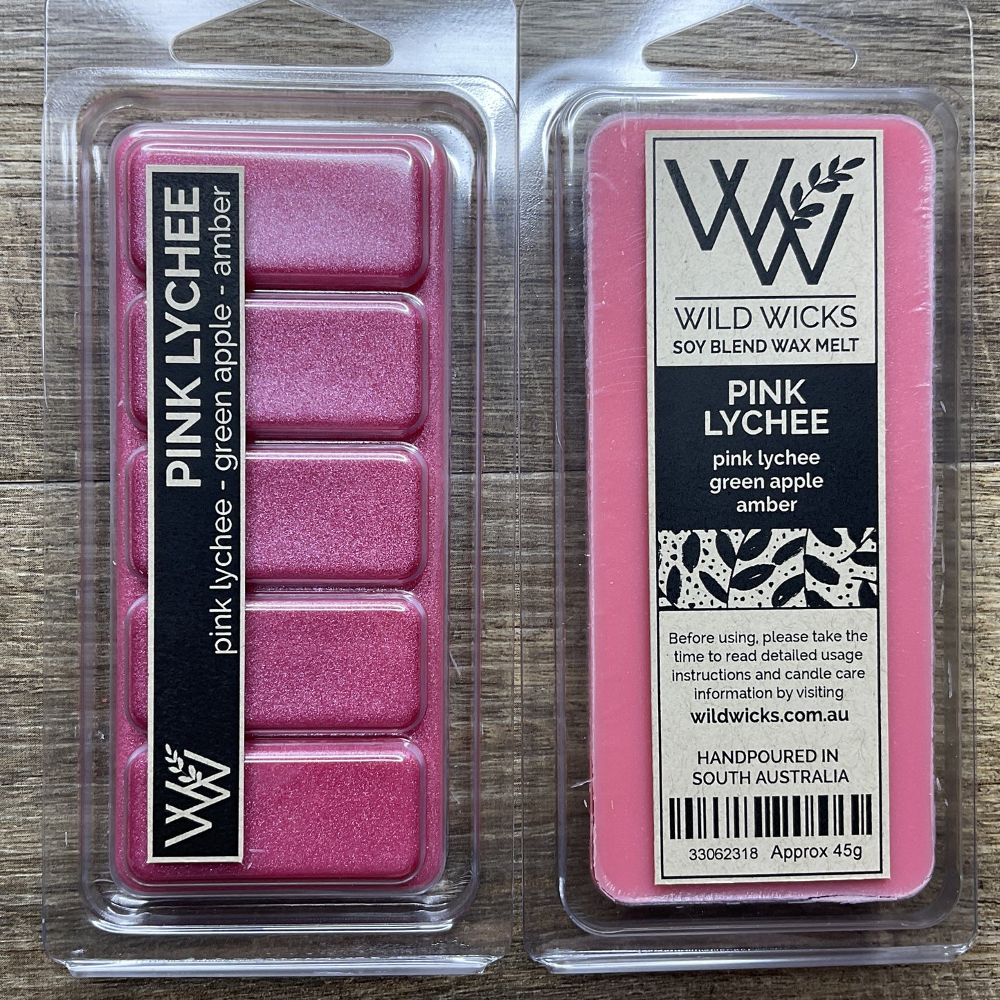 Wild Wicks Soy Wax Snap Bar Melts - Pink Lychee