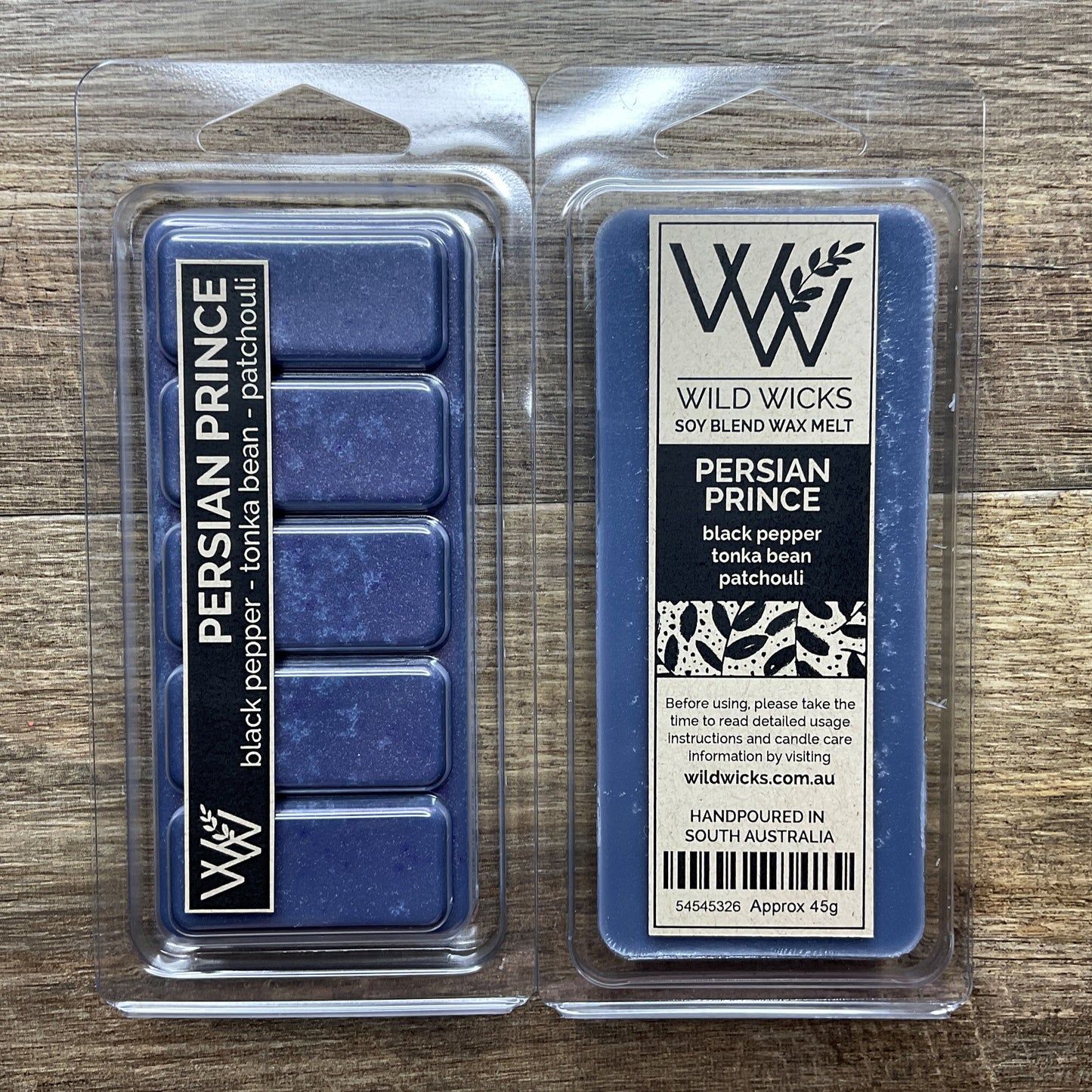 Wild Wicks Soy Wax Snap Bar Melts - Persian Prince