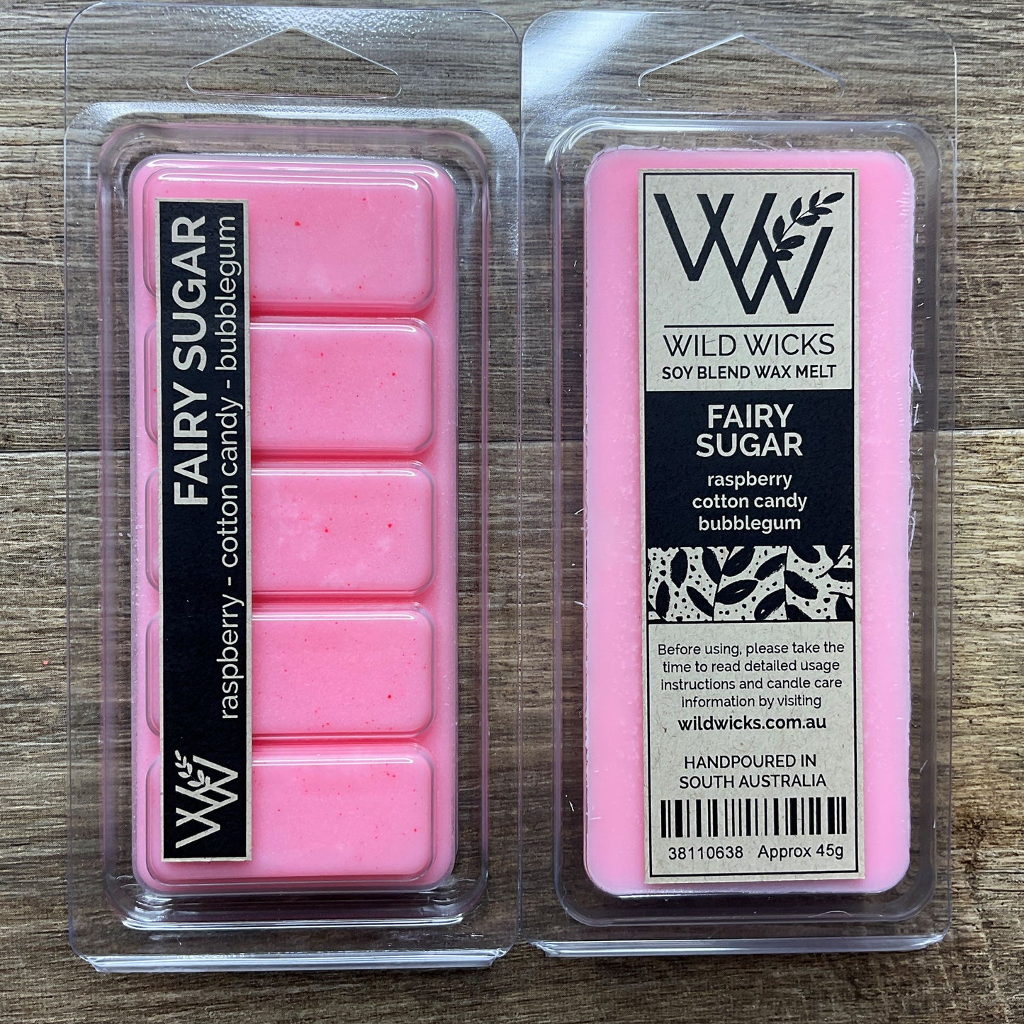 Wild Wicks Soy Wax Snap Bar Melts - Fairy Sugar