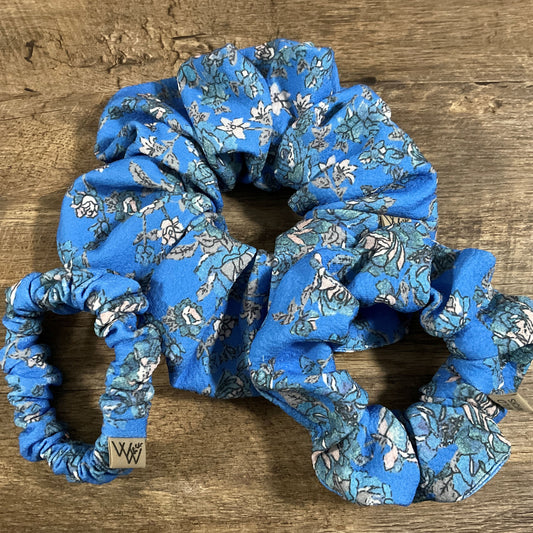 Scrunchies - Blue Floral