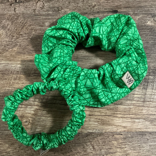 Scrunchies - Green Abstract Lines