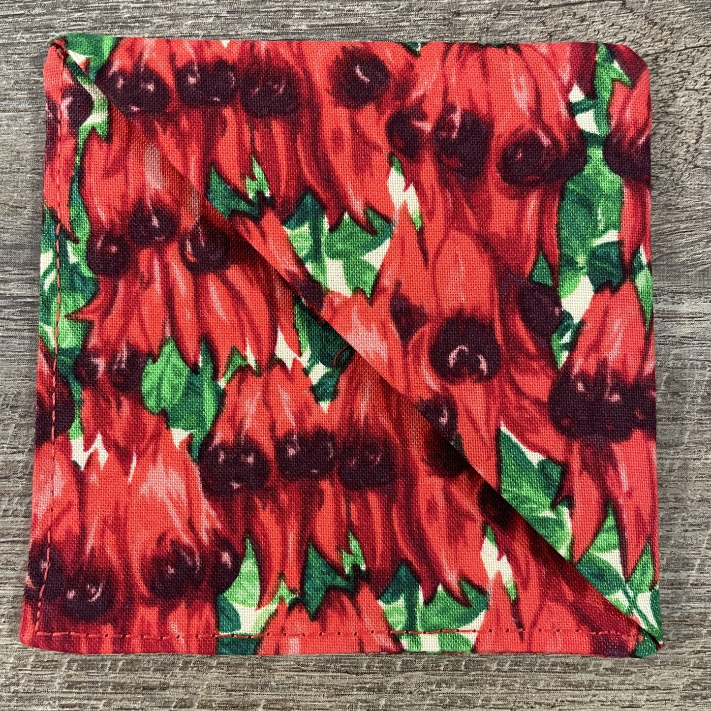 Fabric Corner Bookmark - Desert Pea