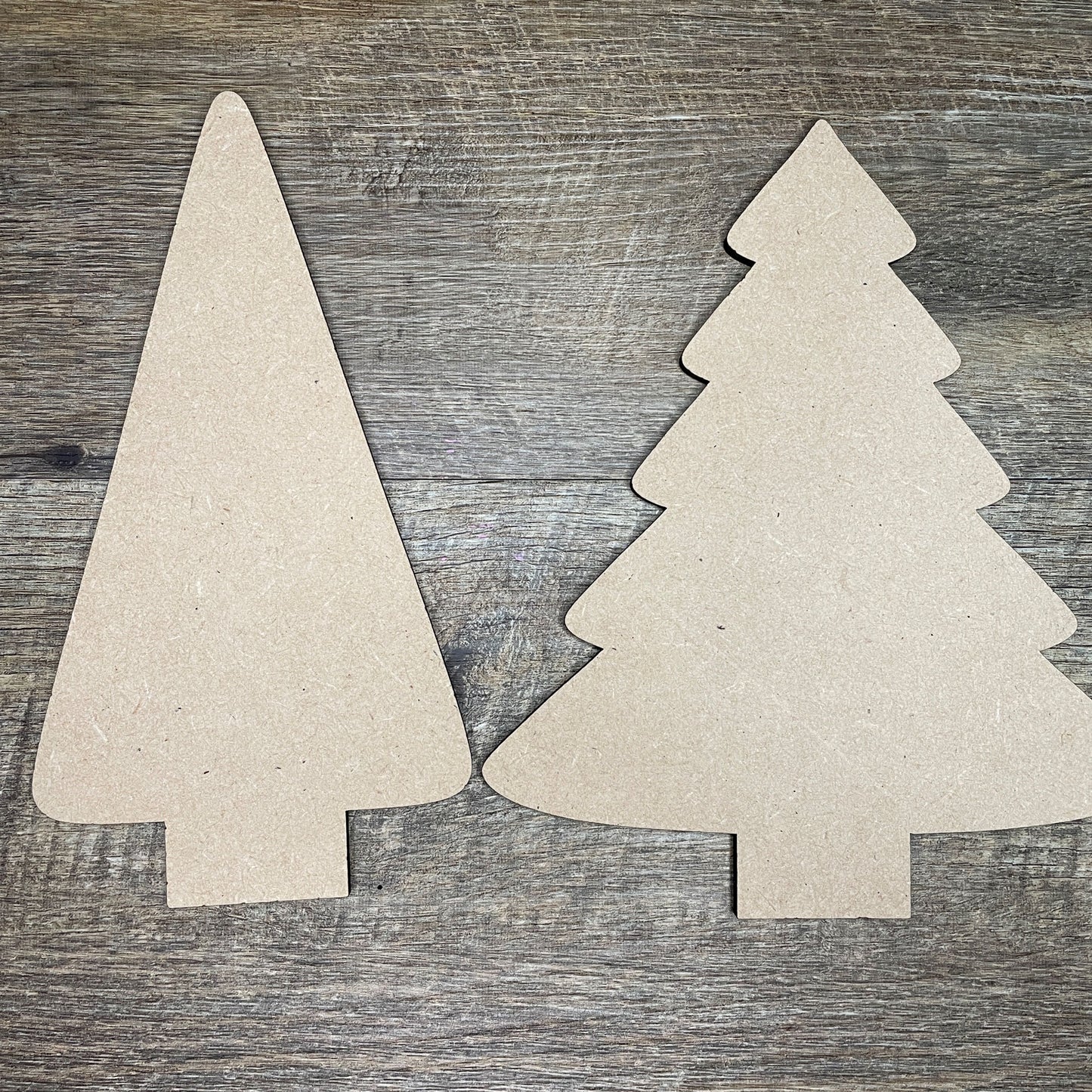 MDF Cutout Christmas Tree Set