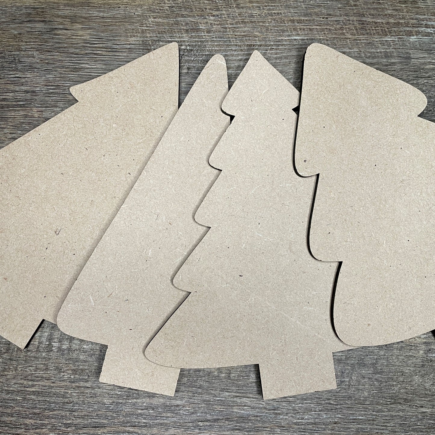 MDF Cutout Christmas Tree Set