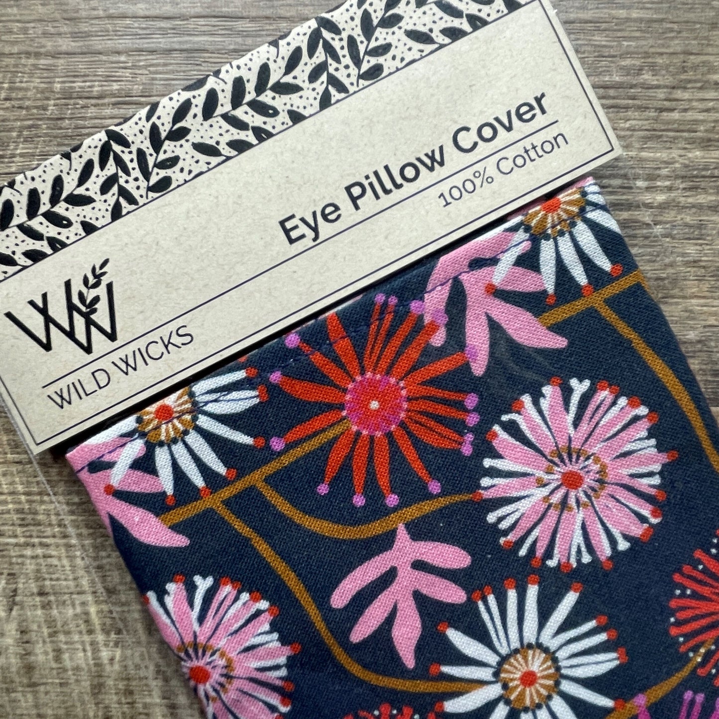 Eye Pillow Cotton Cover - JP Blossoms Navy