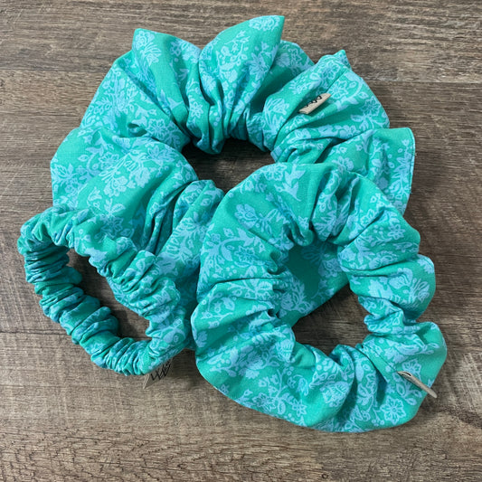 Scrunchies - Mint and Sky Floral