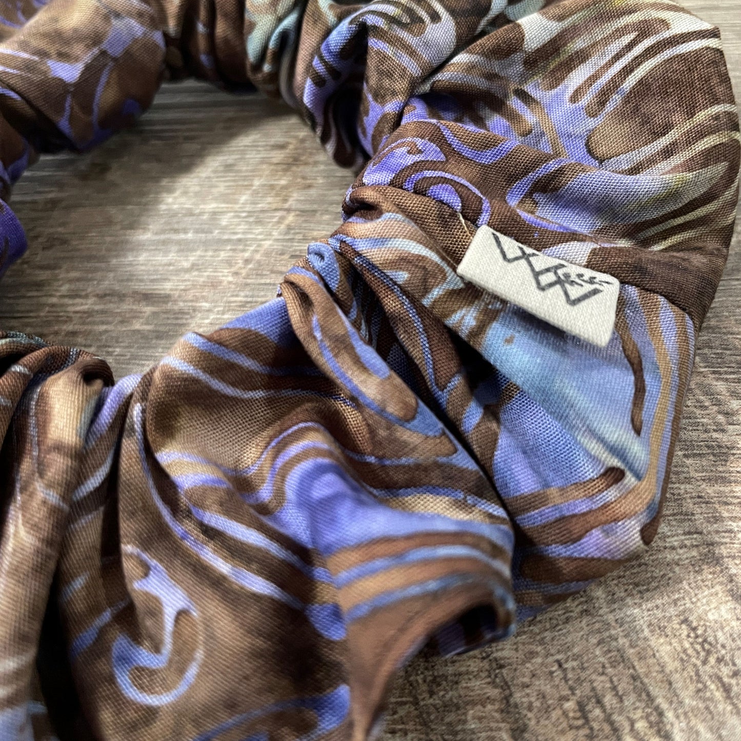 Scrunchies - Brown and Purple Batik