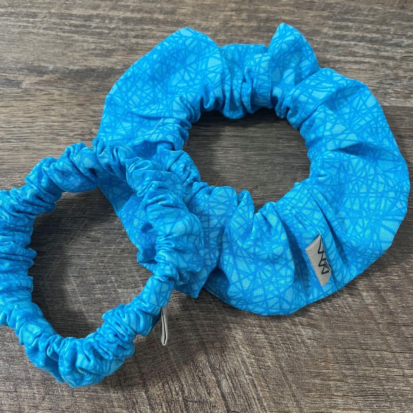 Scrunchies - Sky Blue Abstract Lines