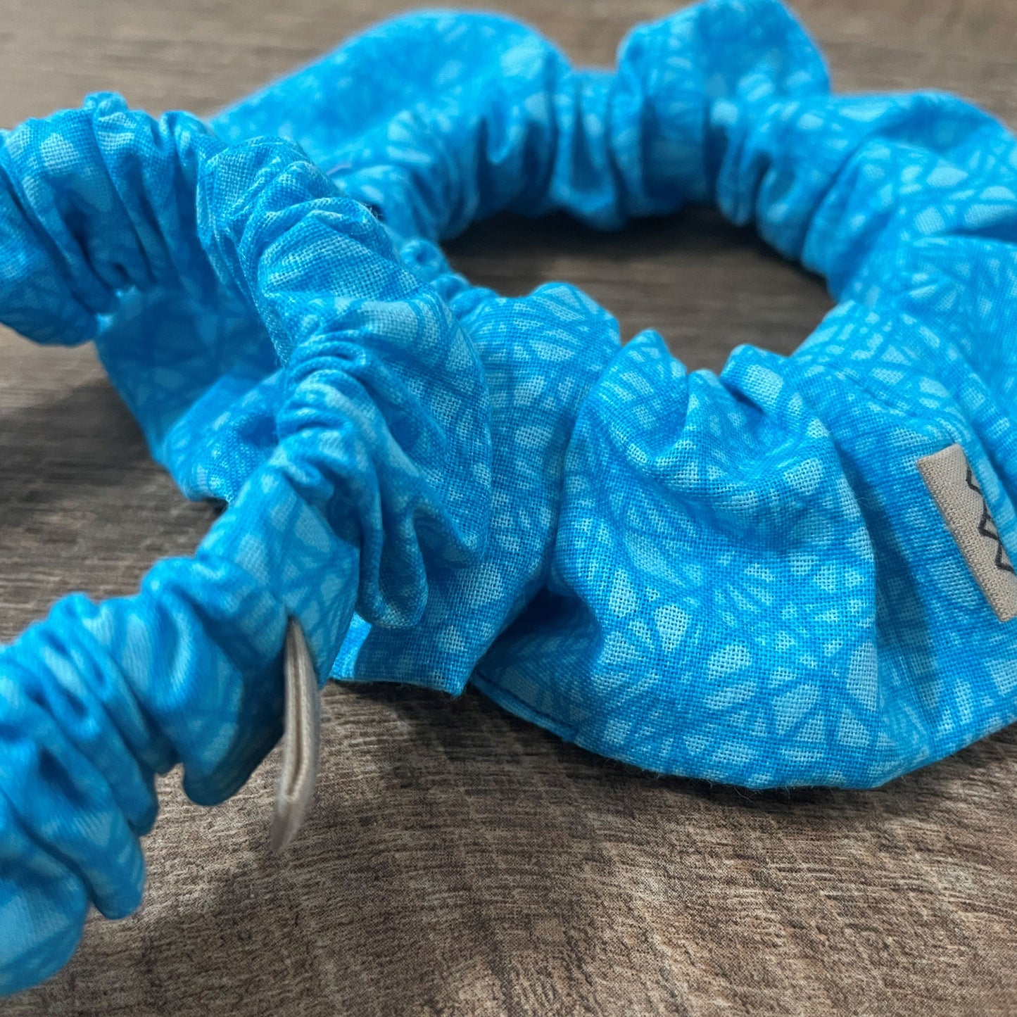 Scrunchies - Sky Blue Abstract Lines