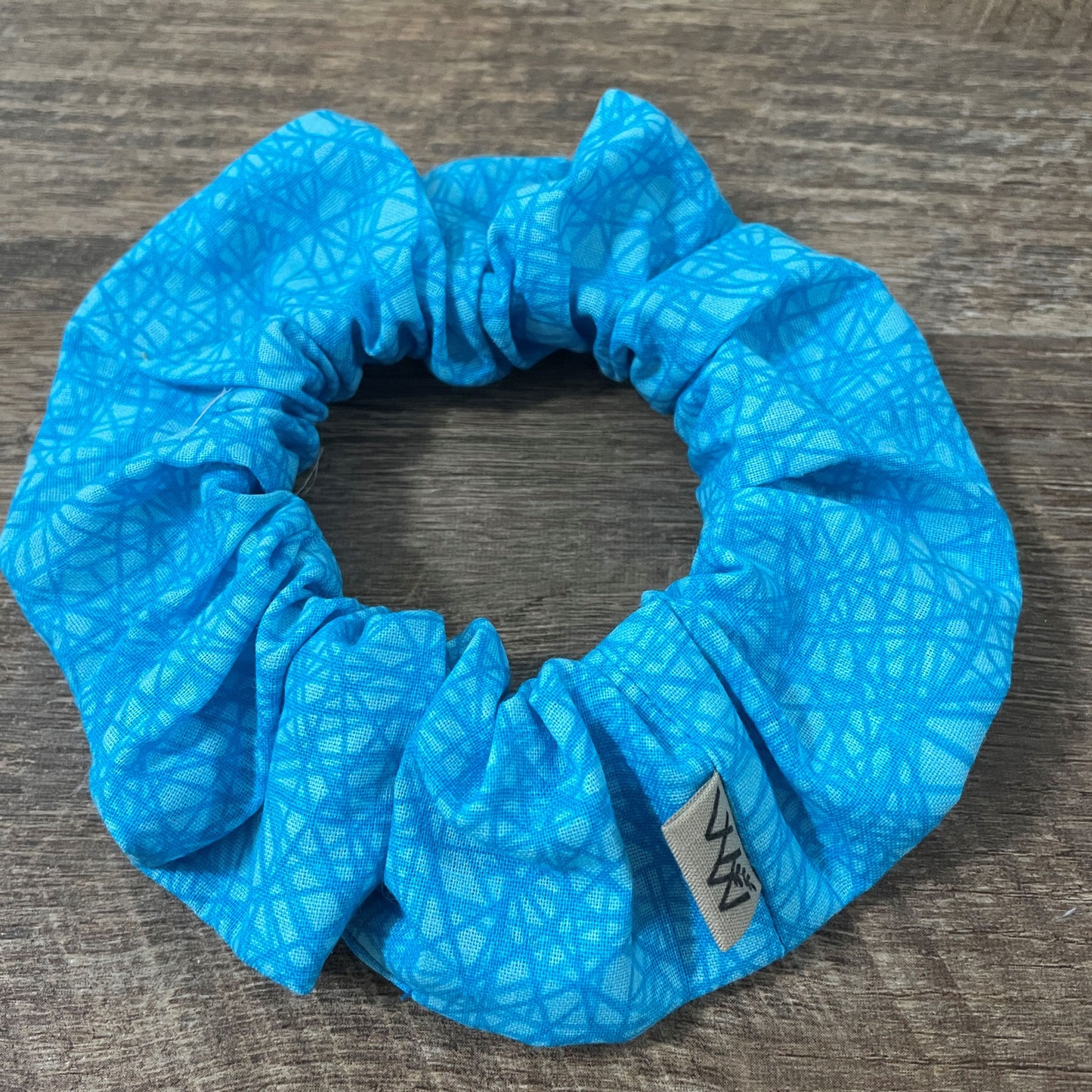 Scrunchies - Sky Blue Abstract Lines