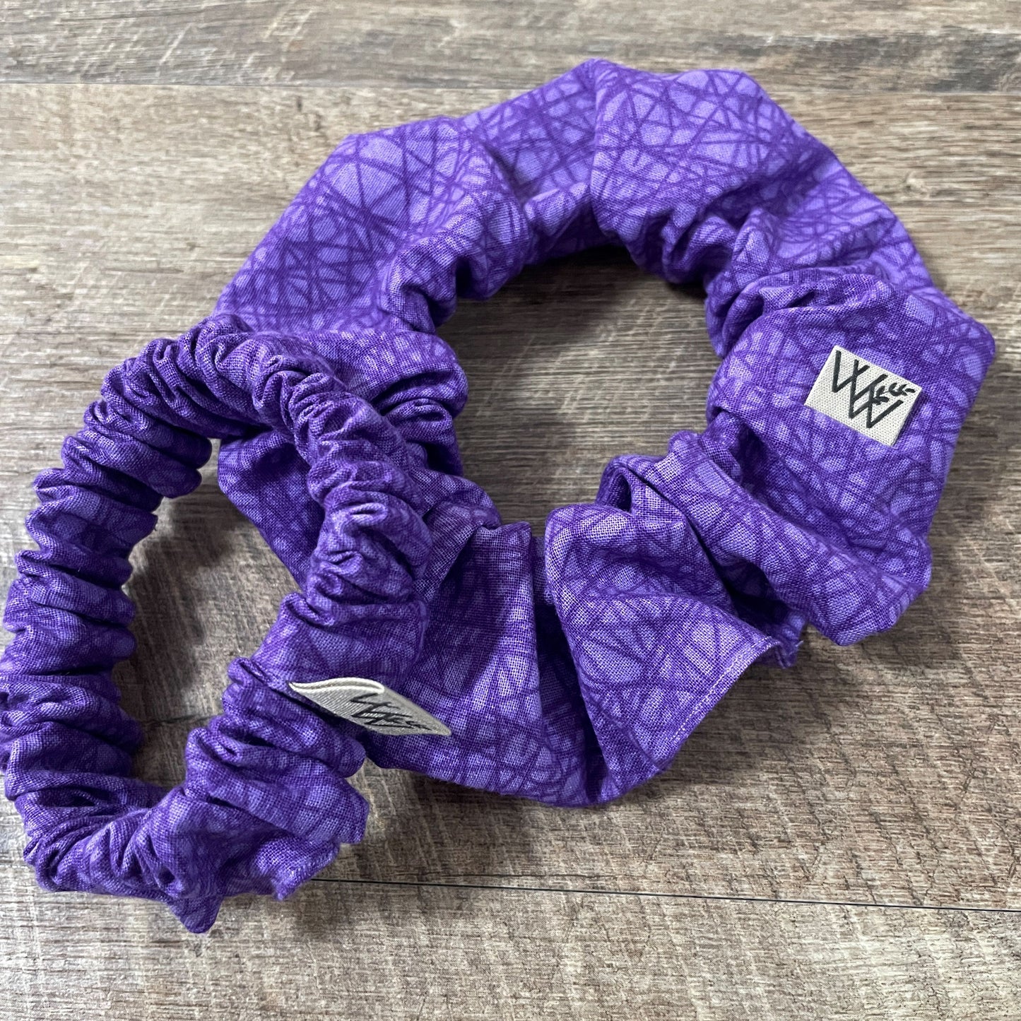 Scrunchies - Dark Purple Abstract Lines