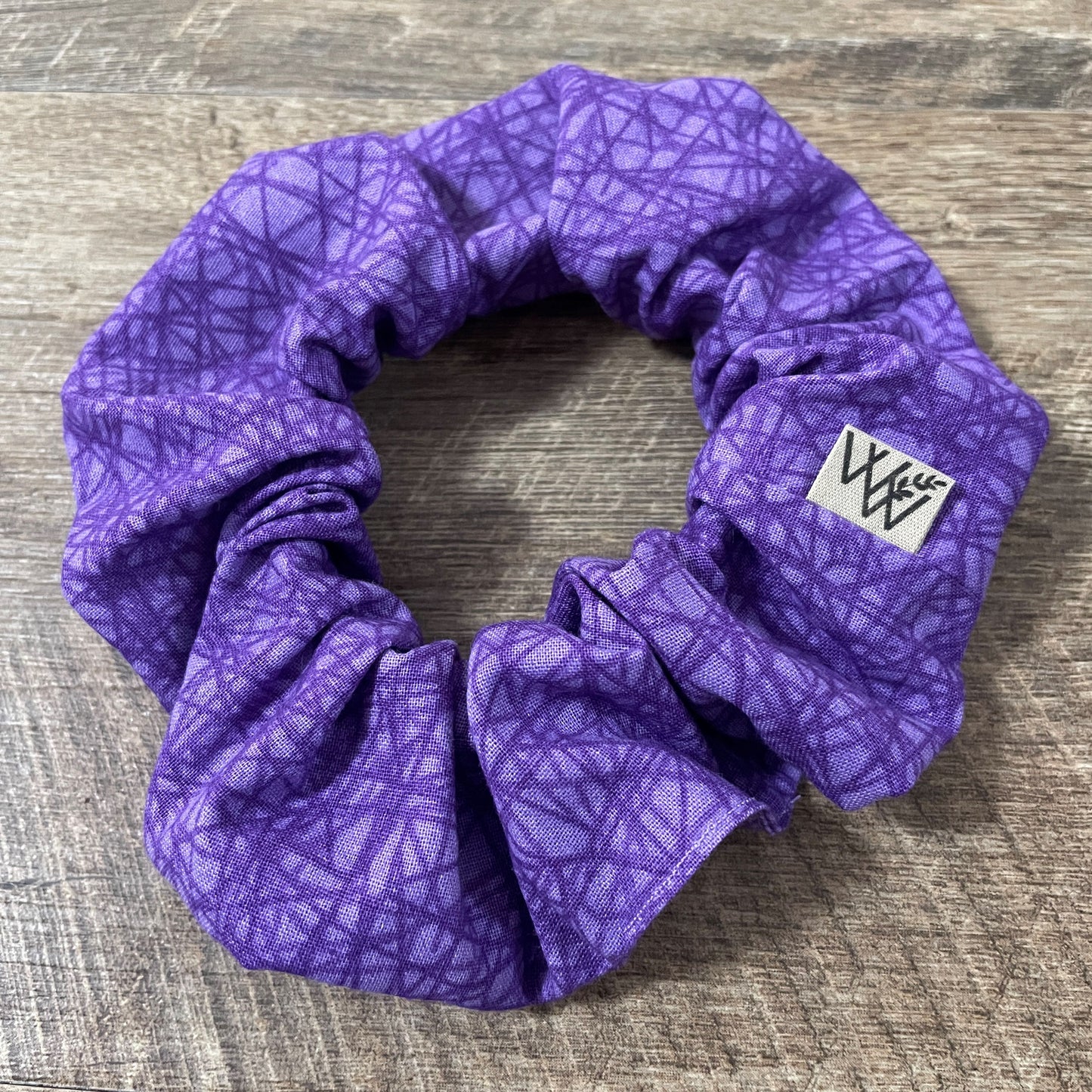 Scrunchies - Dark Purple Abstract Lines