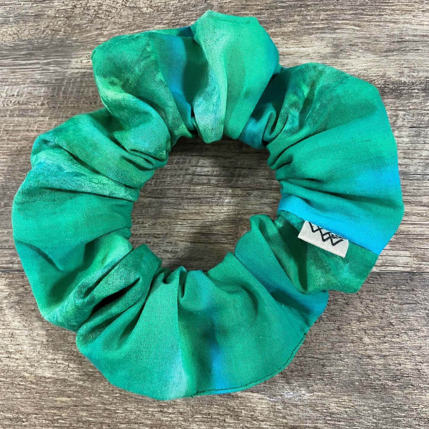 Scrunchies - Aqua Batik Stripes