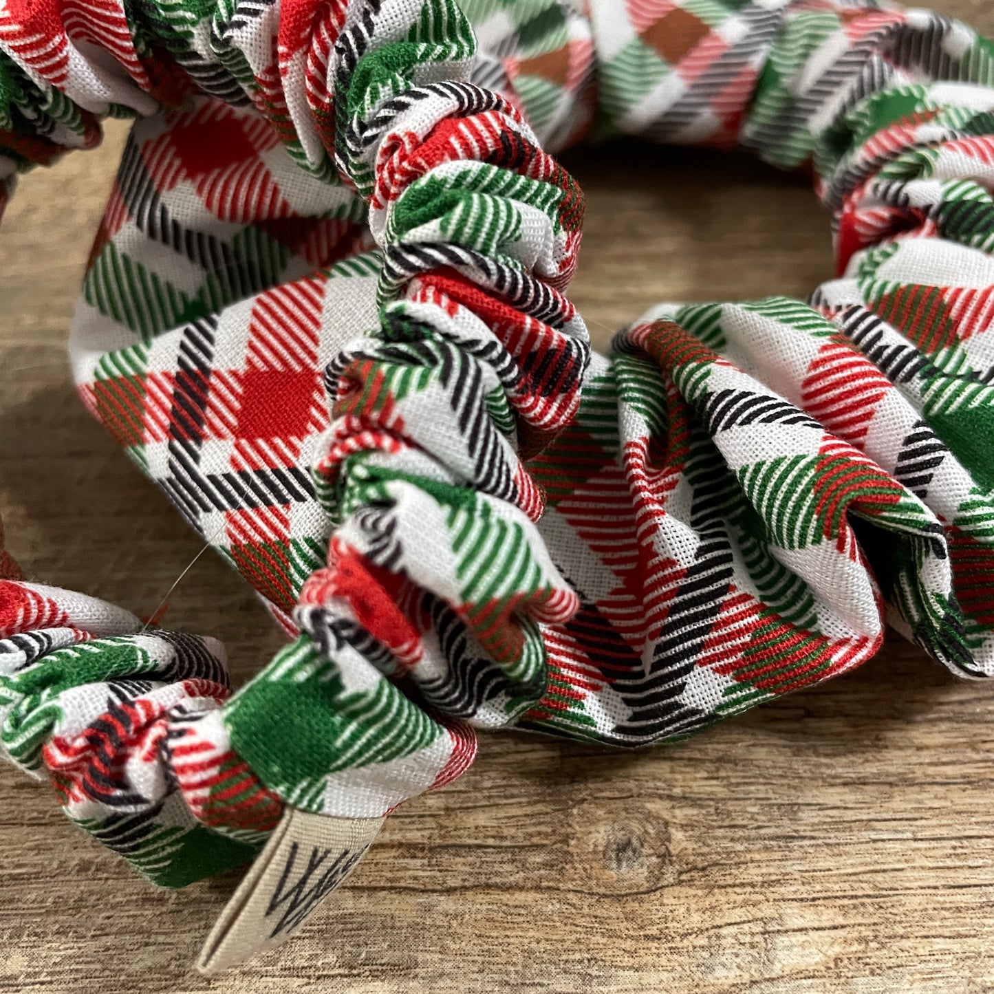 Scrunchies - Red Green Black Christmas Plaid