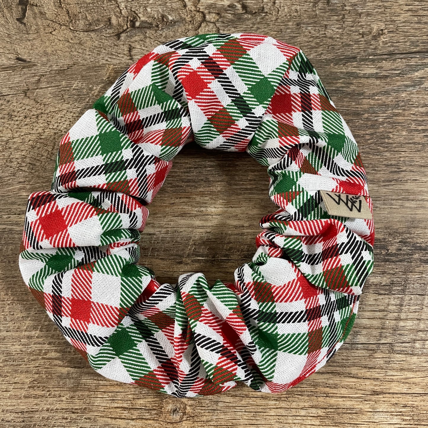 Scrunchies - Red Green Black Christmas Plaid