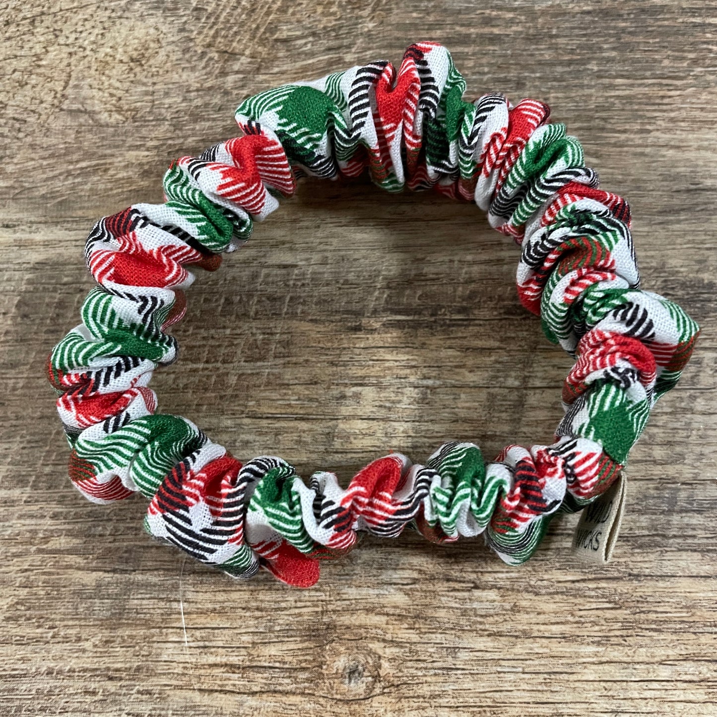 Scrunchies - Red Green Black Christmas Plaid