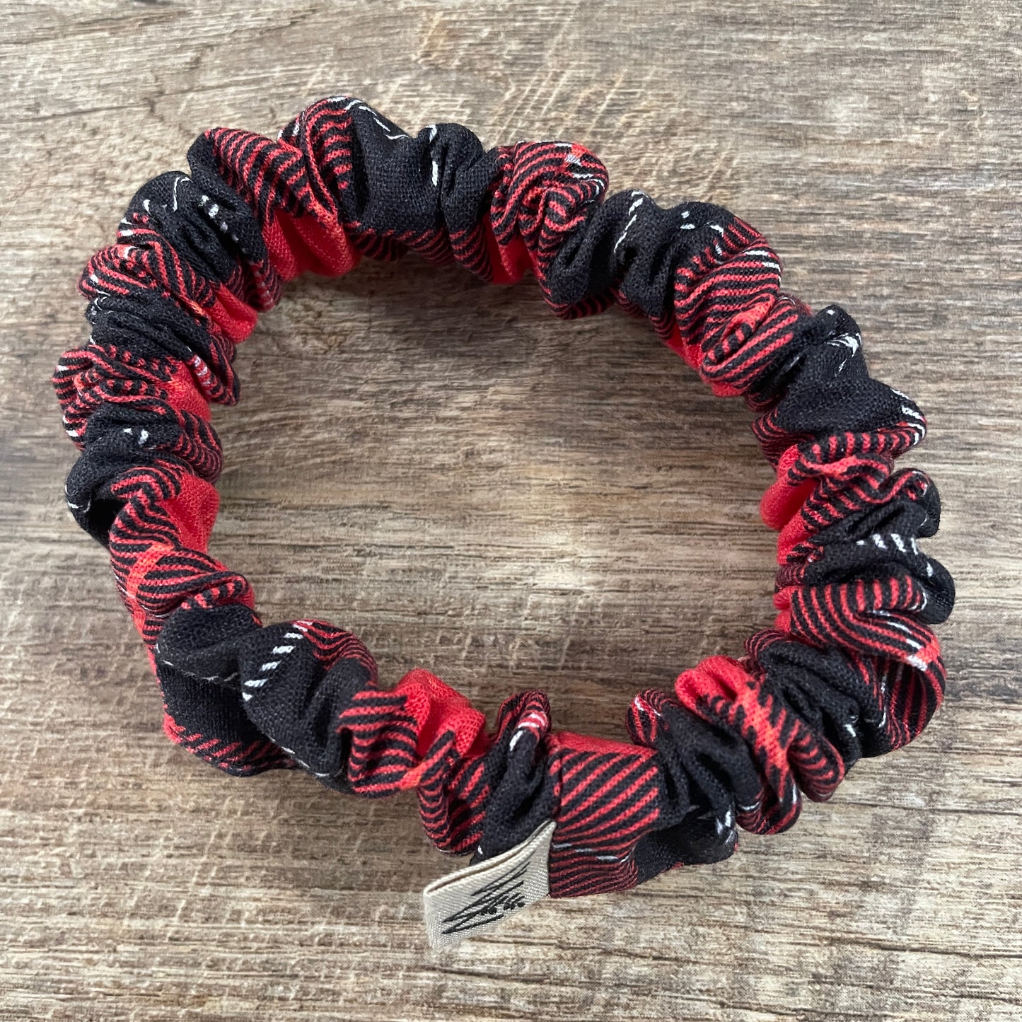 Scrunchies - Red Black White Christmas Plaid