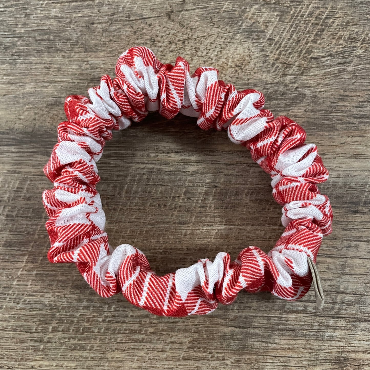 Scrunchies - Red White Christmas Plaid