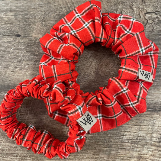 Scrunchies - Red Green Christmas Plaid