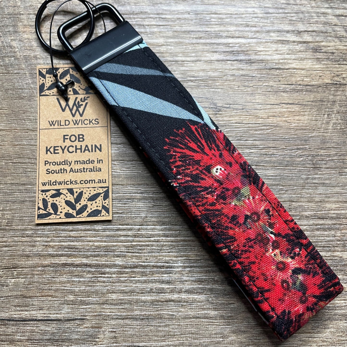 Fabric Fob Keychain - Callistemon